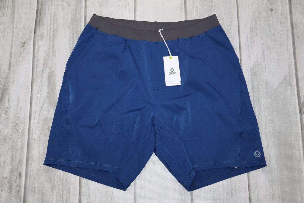 NEW Tasc Performance Velocity 8 In Unlined Blue Training Shorts Size Large